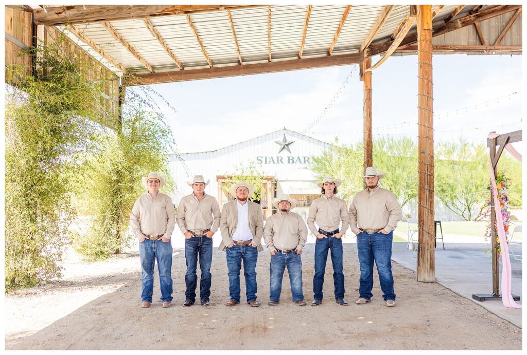 Western Groomsmen at Star Barn AZ
